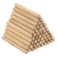 thumbnail image 1 of Clavijas de madera Uxcell, clavija de madera estriada, ranura biselada para proyectos de muebles y manualidades 1/4" x 2-3/8" 120 piezas, 1 of 6