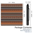 thumbnail image 2 of Boho Style Large Rubber Mahjong Playing Mat 31.5x31.5 Inch Game Table Cover Features Non-Skid Bottom for Stability and Noise Dampening for Tiles and Cards, 2 of 7