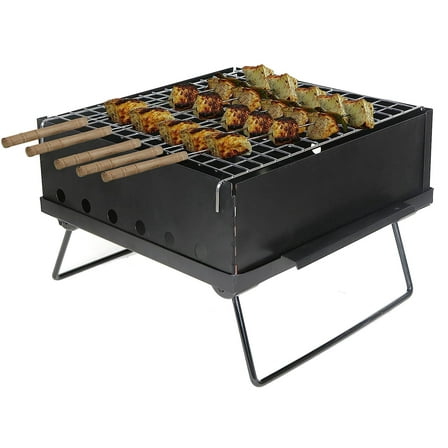 Fabrilla Barbeque Folding with 5 Skewers BBQ Charcoal grill