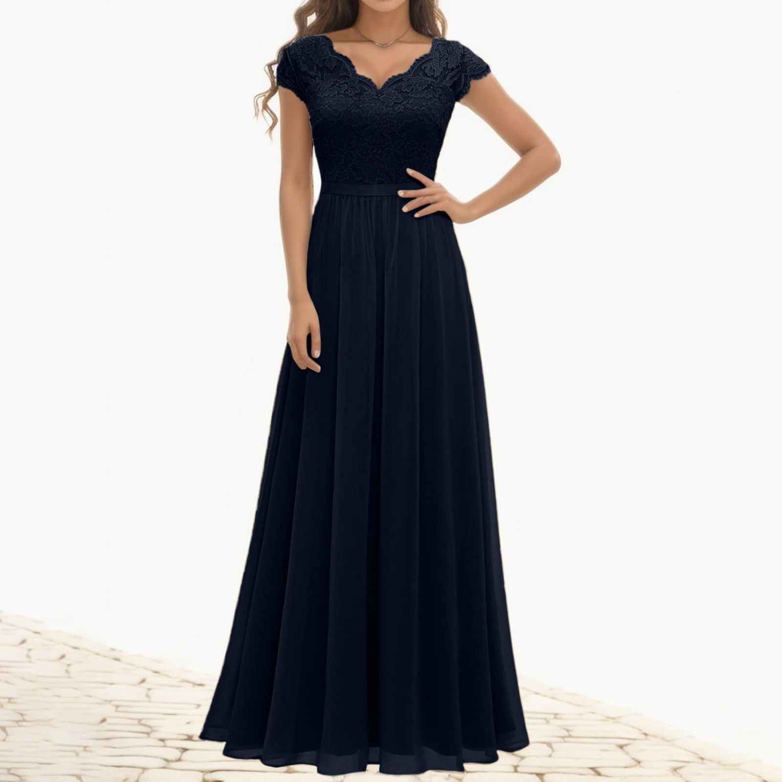 2025 Ladies Lace Stitching Long Petite Dresses Size 12 Waist Elegant Dress  Evening Dresses for Wedding Guest formal Dresses Wedding Guest Pageant  interview Dresses High Low Sweater - Walmart.ca