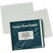 Ekonomik Standard Size Check Registry - 40 Sheet(S) - Wire Bound - 10" X 8.75" Sheet Size - White Sheet(S) - Green Print