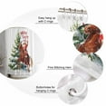thumbnail image 3 of Merry Christmas Shower Curtain, 72" x 72", Cowboy Santa Claus Horse Xmas Tree Waterproof Bathroom Curtain Washable Shower Curtain Set with 12 Hooks, 3 of 6