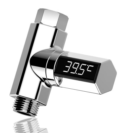 Water Temperature Meter Monitor LED Display Faucet Shower Thermometer Home Water Flow Temperature Monitor