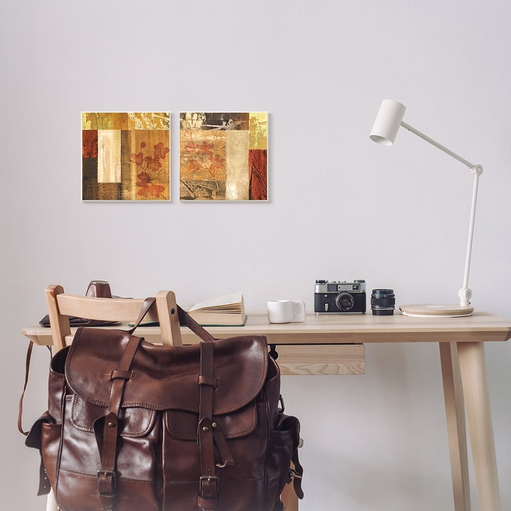 Stupell Industries Abstract Tapestry Style Patterns Neutral Collage Canvas Wall Art by Martine Reynaud