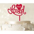 thumbnail image 1 of Loved Wedding Cake Topper Personalized Initial Name Cake Topper Cake Decoration Option Available 6-7 Inches Wide, 1 of 1