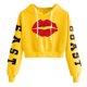 thumbnail image 2 of Pntutb, sudaderas cortas informales de manga larga para mujer con capucha, tops estampados Pntutb Pntutb-6207, 2 of 4