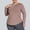 Khaki women's plus size long sleeve t-shirt a1, variant on Women's Plus Size Long Sleeve T-Shirt Round Neck Curved Hem Casual Workout Tee Shirts Everyday Basic Tops, Green 4XL