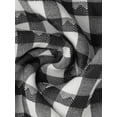 thumbnail image 5 of Agnes Orinda Women's Plus Size 1950s Gingham Tops Back Button Round Neck Ruffle Sleeve Casual Plaid Blouses 1X Black, 5 of 6