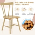 thumbnail image 6 of Giantex Set of 2 Windsor Chairs w/ Solid Rubber Wood Frame, Windsor Style Armless Chairs, Natural, 6 of 7