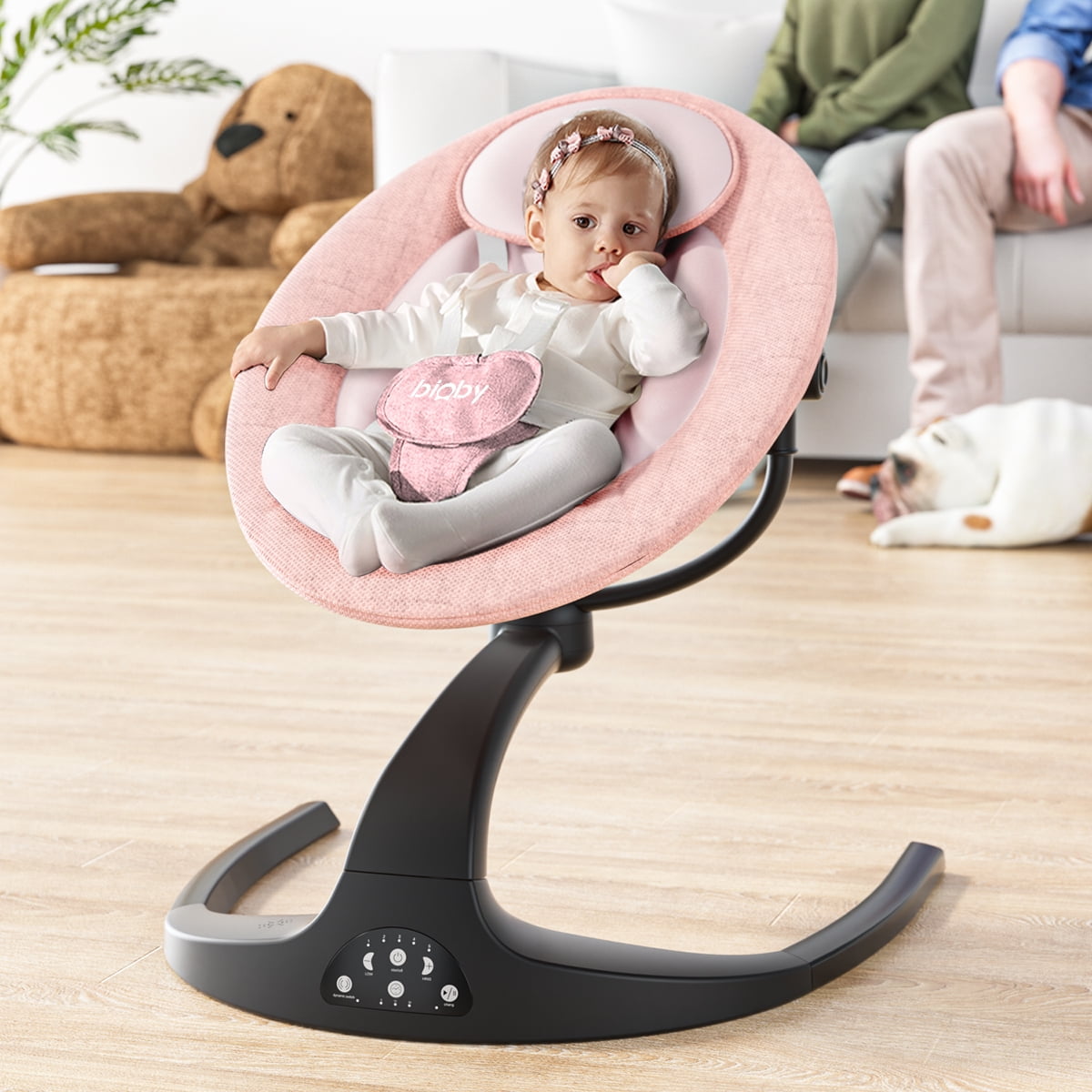 Bioby Baby Swing, 360 Rotatable with bluetooth Music for Infants