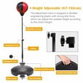 thumbnail image 6 of HOARBOEG Teens Adjustable Height Boxing Stand with Punching Bag & Gloves, Indoor Freestanding Punching Ball Set, Junior Boxing Trainer for Fitness, Motor Skills, Active Play, 6 of 9