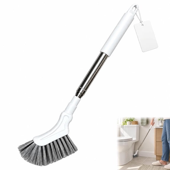 Telescopic Gap Cleaning Brush, Adjustable Length Stainless Steel Long Handle Crevice Brush for Bathroom, Floors & Cabinets