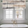thumbnail image 4 of 2 Pack Gray Brown Oil Painting Valance for Window Abstract Art Watercolor Kitchen Valance Rod Pocket Short Curtain Topper Decorative Window Treatment for Living Room Bedroom 60"x18", 4 of 8