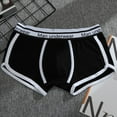thumbnail image 5 of Men's Simple Solid Cotton Panties Letters Print Breathable Men's Boxers Underwear Seamless Leisure Sports Boxer Shorts, 5 of 10