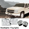 thumbnail image 4 of Headlights & Fog Lights Set, Fit for  03-06 Chevy Silverado 1500 2500 3500 HD Models/03-06 Chevrolet Avalanche 1500 2500(Fits Models without Cladding Only), 4 of 9