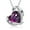 Purple, variant on Heart Crystal Urn Necklace for Ashes for Women Men Stainless Steel Cremation Jewelry Memorial Pendant for Loved One