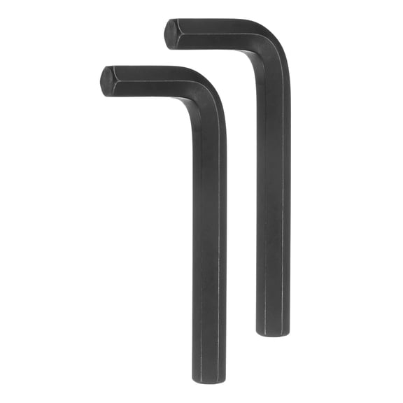 Uxcell 2pcs Hex Key Wrench 1/2" L-Shape Hexagon SAE L key Wrenches Chrome Vanadium Steel Repairing Tool, Black