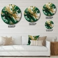 thumbnail image 5 of Designart "Serene Cascade in Green and Gold II" Abstract Oversized Wall Clock, 5 of 5