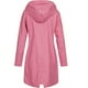 thumbnail image 3 of Chaquetas para mujer Chaqueta de lluvia sólida para mujer Chubasquero impermeable con capucha de talla grande para exteriores Chaquetas informales a prueba de viento para mujer en liquidación,Pink, 3 of 3