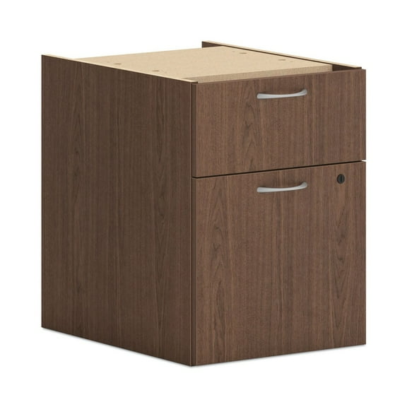 HON HLPLPHBF.LSE1 15 in. x 20 in. x 20 in. 2-Drawers Left or Right Mod Support Pedestal - Sepia Walnut