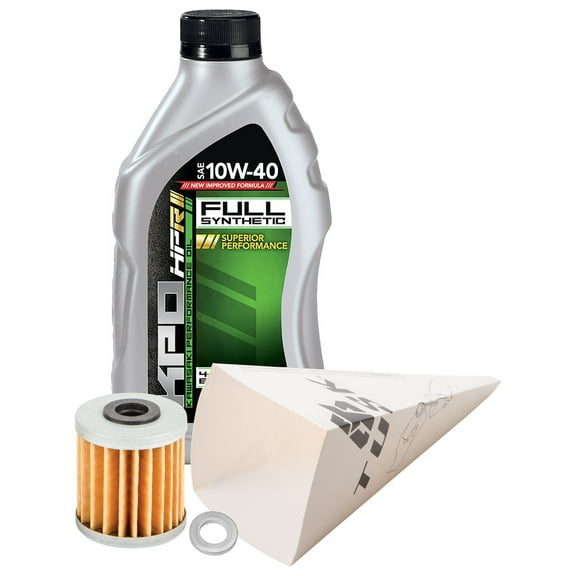 Tusk 4-Stroke Oil Change Kit Kawasaki KPO Full Synthetic 10W-40 for Kawasaki KX250 50th Anniversary Edition 2024