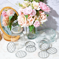 thumbnail image 6 of EZPXFCI 10PCS Metal Flower Mason Jar Lid Insert Wide Mouth Mason Jar Flower Organizer Lids Insert with Square Grids for Flower Arranging for Valentine's Day Home Office, 6 of 6