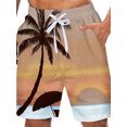 thumbnail image 1 of Mrrootc Men's Summer Vocation Beach Shorts Elastic Waist Draw String Casual Walkshorts, 1 of 4