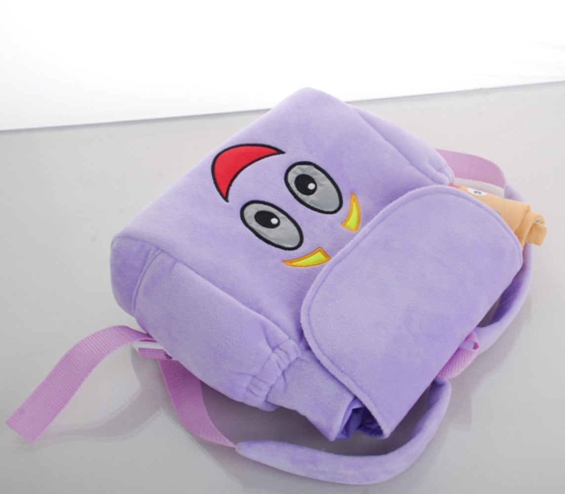 Dora the Explorer Soft Plush Backpack Rescue Bag, Purple