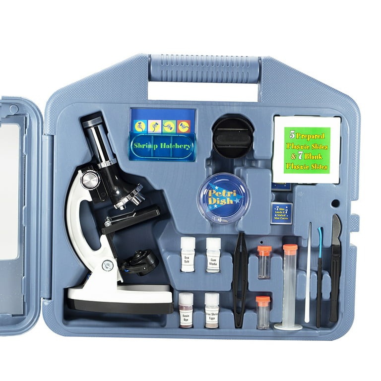Microscope Set With Accessories Kit 100x-1200x Children Kids Students  All-metal Microscope Biology Biological Science Scientific Lab Experiment  Microo