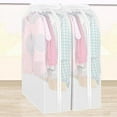 thumbnail image 7 of Large PEVA Translucent Clothing Dustproof Cover Wardrobe Hanging Storage Bag Garment Rack Cover Dustproof Protector with Zipper, 7 of 7
