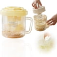 thumbnail image 1 of Yellow Plastic Yogurt Press Filter - Reusable Greek Yogurt Maker with Lid for Draining Whey, Cheese Making & Coconut Milk (1 Unit), 1 of 5