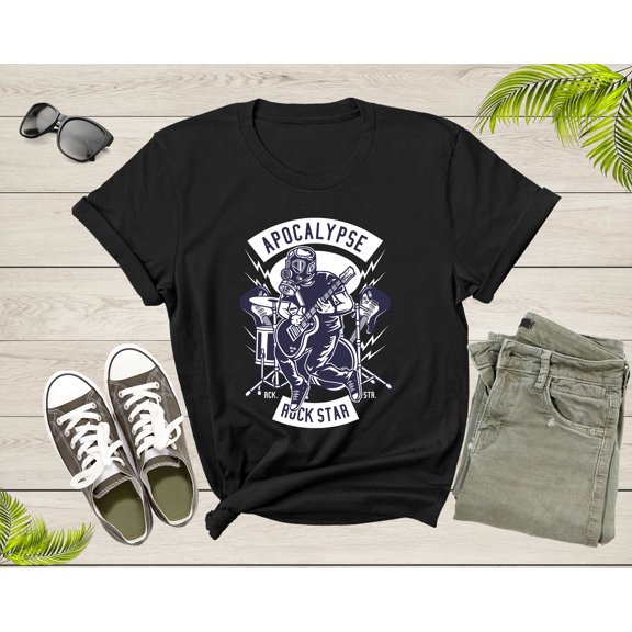 Apocalypse Rock Star Guitarist Musician Guitar Player Rocker T-shirt Rocker Shirt Rock N Roll Guitar Shirt Gift Heavy Metal Rocker Shirt