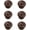 Coffee Color, variant on Gamvdout Cabinet Knobs 6Pcs Drawer Wardrobe Cabinet Door Round Cabinet Single Hole Mushroom Wooden Handle Brown
