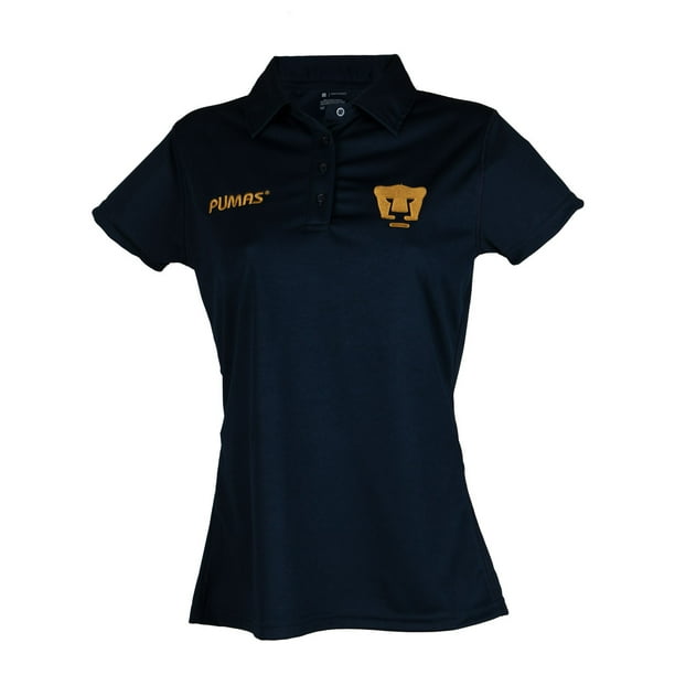 OLD SCHOOL SPORTS Pumas UNAM Playera Polo Silueta Sport Azul Mujer OLD SCHOOL SPORTS Pumas de la UNAM Playera tipo polo manga corta
