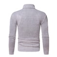 thumbnail image 3 of Men Slim Fit Turtleneck Sweater Casual Basic Knitted Long Sleeve Pullover Top Soft Comfort Winter Fashion, 3 of 6