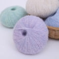 thumbnail image 2 of Xiao Hua woolen yarn, dark blue, 25g x 2 rolls, lightweight and warm, hand woven scarves, tapestries, and wall decorations, hand knitted yarn for fashionable decorative arts, 2 of 4