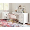 thumbnail image 4 of Linon Abram Task Chair with Adjustable Height & Swivel, 275 lb. Capacity, Pink and Gold, 4 of 16