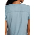thumbnail image 4 of RBX Active Women's Athletic Striated V-Neck Super Soft T-Shirt, 4 of 5