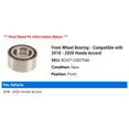 thumbnail image 2 of Front Wheel Bearing - Compatible with 2018 - 2020 Honda Accord 2019, 2 of 2