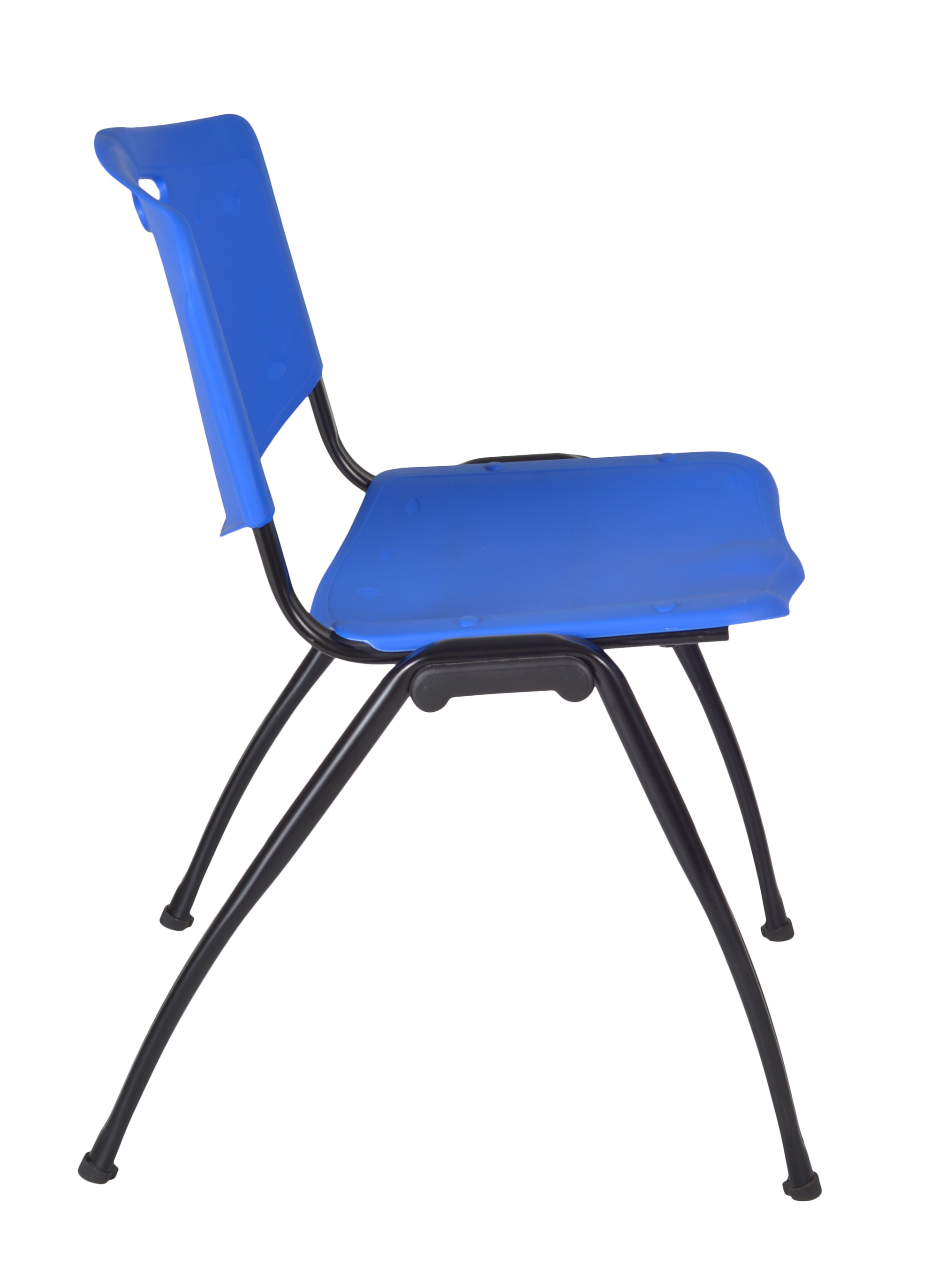 Regency Cain 66" x 24" Training Table Gray and 2 'M' Stack Chairs Blue (MTRCT6624GY47BE)