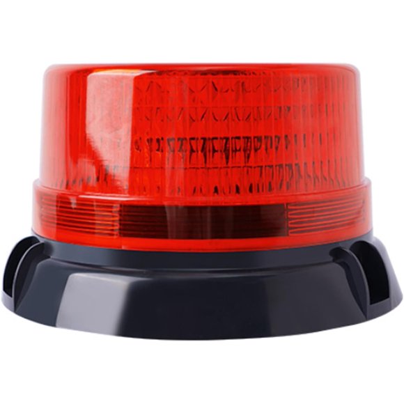 YISITIAN LED Warning Beacon Lights, 12-24V Bright Strobe Safety Lights, 2 Modes Waterproof Flashing Light, Strong Magnetic Base, for Snowplow Truck Vehicles Forklift Tractor (Red) CA919-0275