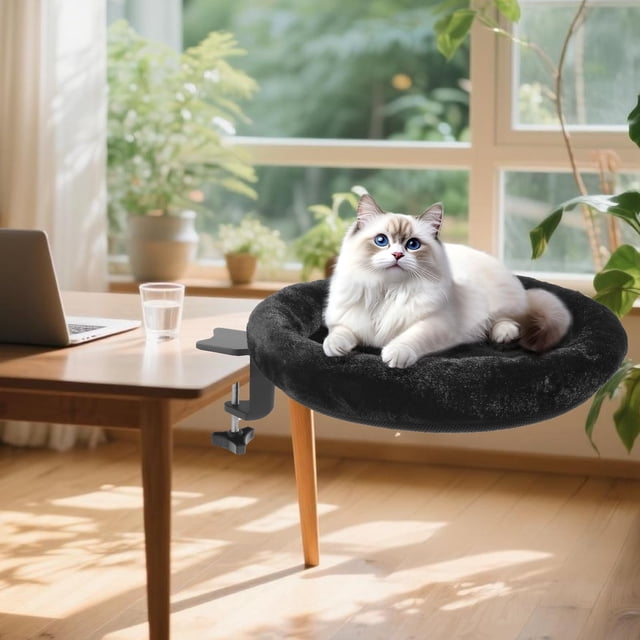 Cama de escritorio para cama Cat NEVESYKCUL, ergonómica, 50 kg, negra