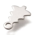 thumbnail image 3 of 500pcs Christmas 201 Stainless Steel Charms Laser Cut Christmas Tree Stainless Steel color 12x8.5x0.5mm Hole: 1.4mm, 3 of 3