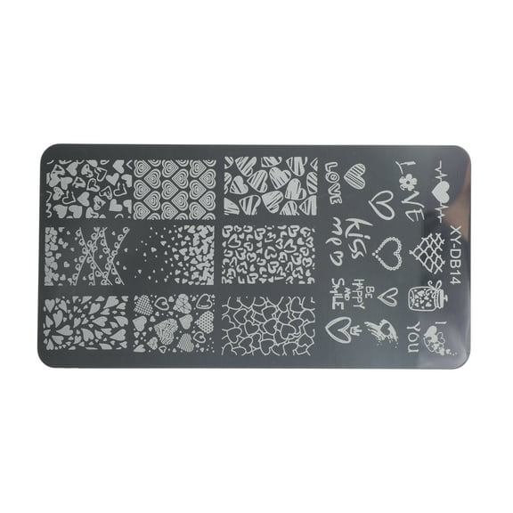 Unique Bargains 1 Pc Colorful Nail Art Stamp XY-DB14 Silver Tone
