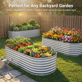 thumbnail image 5 of Galvanized Raised Garden Beds Outdoor 1 Pack 8×4×2ft UNTIMATY Metal Raised Garden Bed for Gardening Gifts, Galvanized Steel Planter Box for Vegetables, Silver, 5 of 7