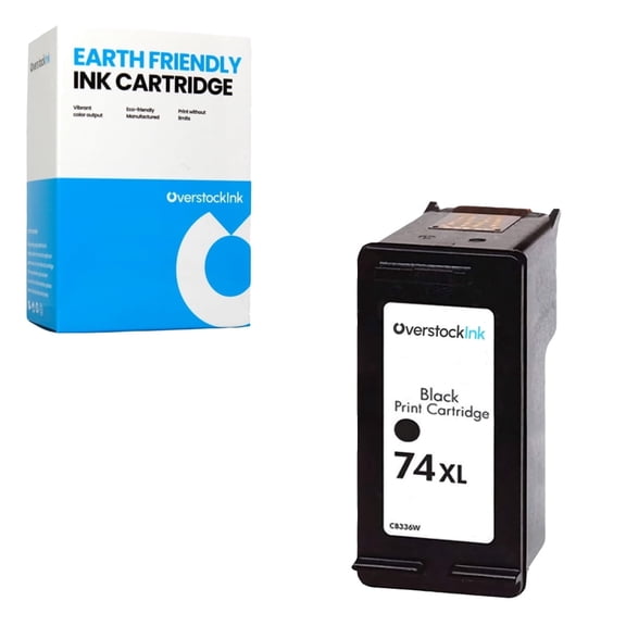 OverstockInk 74XL Ink Cartridge Black Compatible for HP 74 74XL for DeskJet D4363 D4368 (1 Black)