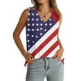 thumbnail image 7 of SELONE American Flag Tank Tops for Women Star Striped Fashion Holiday Festive Wear Outfits Red M, 7 of 7
