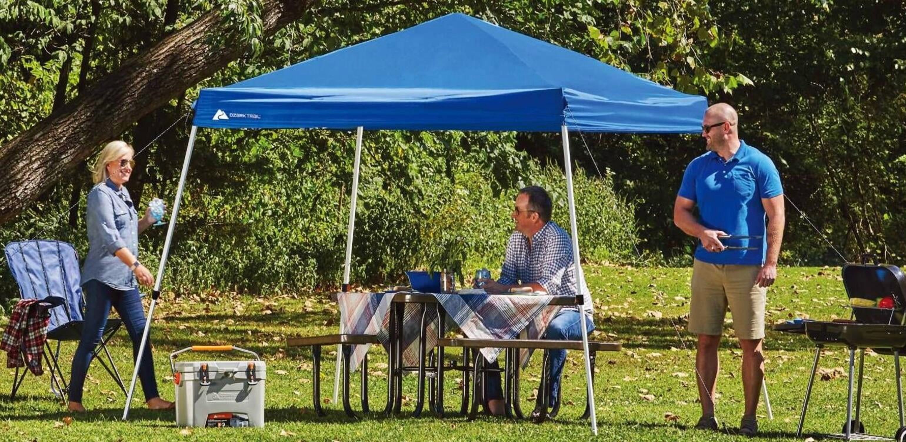 OZARK TRAIL 10′ X 10′ INSTANT SLANT LEG POP-UP OUTDOOR CANOPY, BLUE