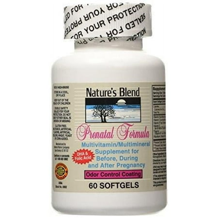 Nature's Blend Prenatal and Iron with added DHA and Folic Acid 60 Softgels
