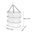 thumbnail image 2 of Unique Bargains Folded Mesh Clothes Hanging Dryer, 3-Tier Sweater Drying Rack, White, 2 of 5